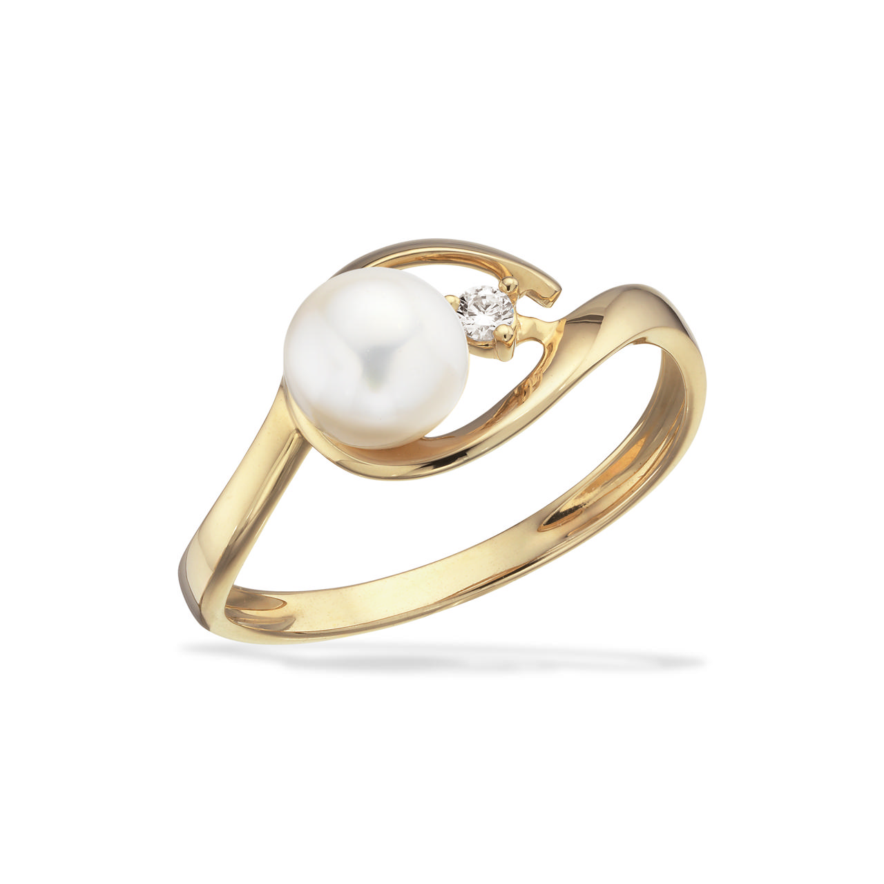 Ring fkp./cubic zir. 8 kt.