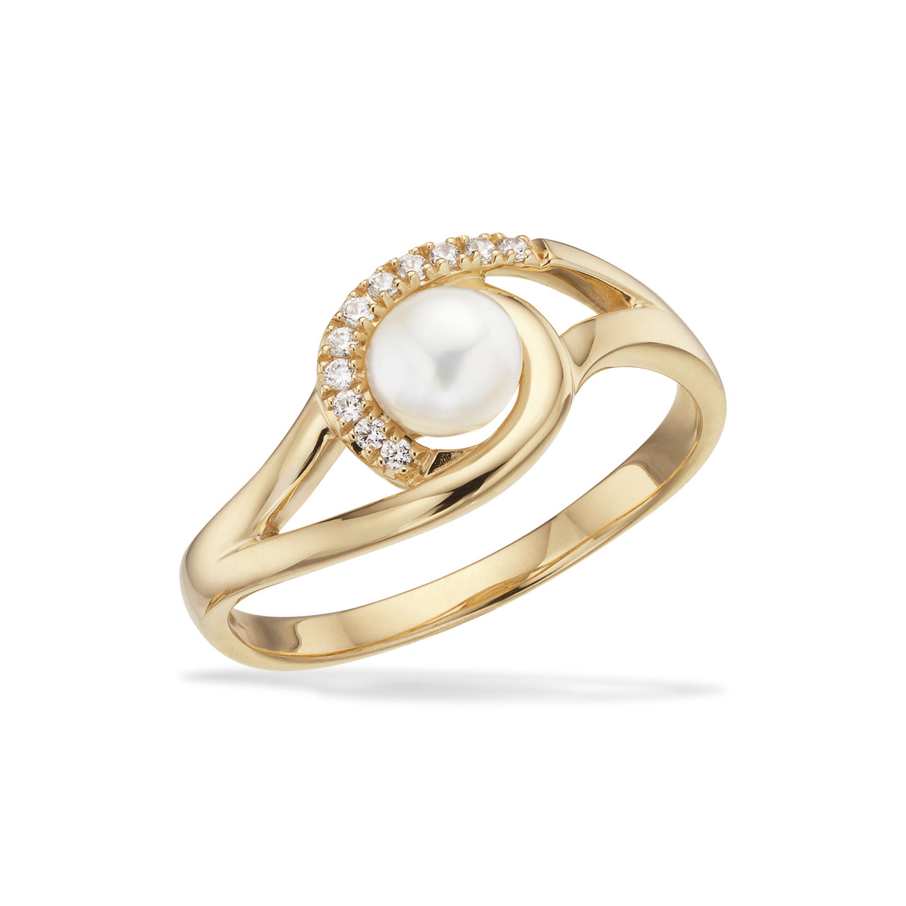 Ring fkp./cubic zir. 8 kt.