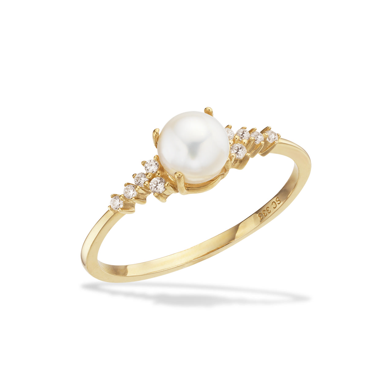 Ring fkp./cubic zir. 8 kt.