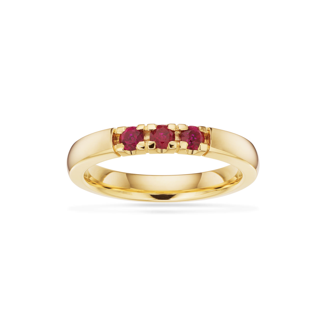 Grace Ring 14 kt. rd. 3x0,07 rubin