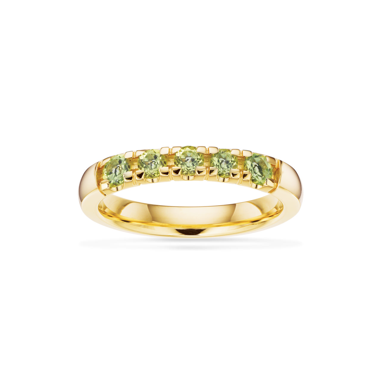 Grace Ring 14 kt. rd. 5x0,07 peridot