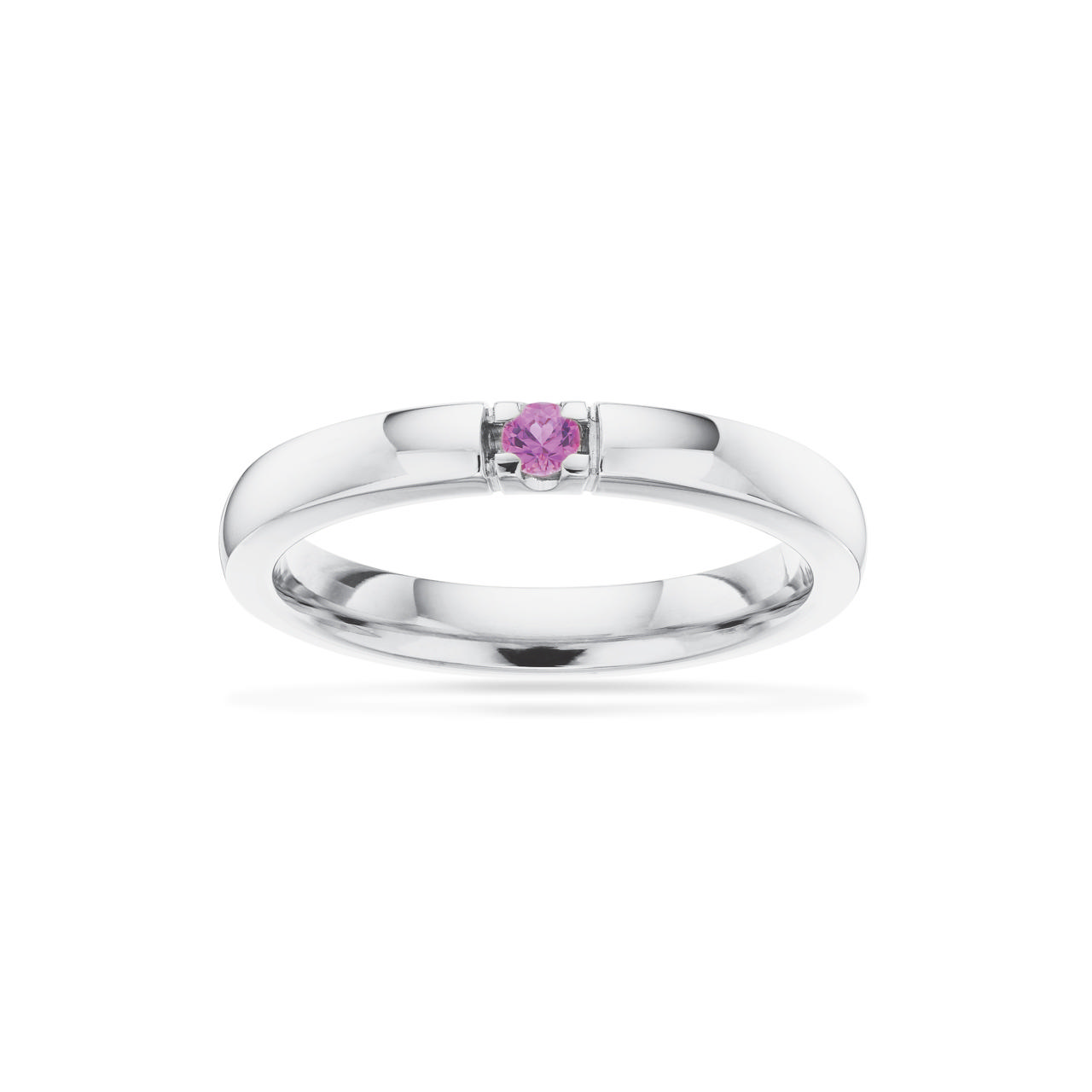 Grace Ring 14 kt. hv. 1x0,07 pink safir