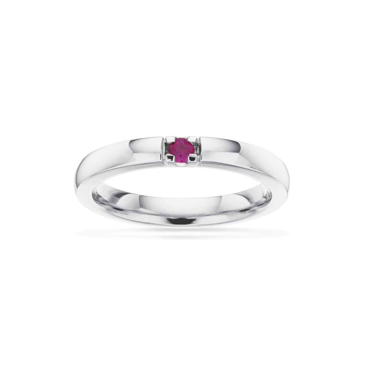 Grace Ring 14 kt. hv. 1x0,07 rubin