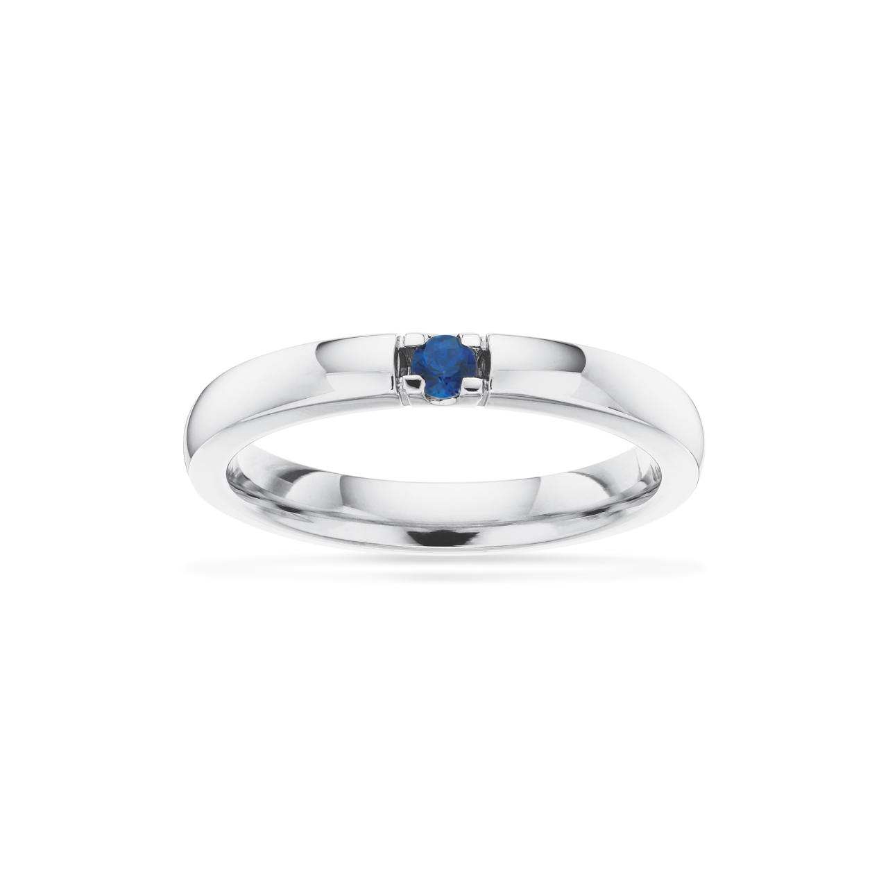 Grace Ring 14 kt. hv. 1x0,07 safir