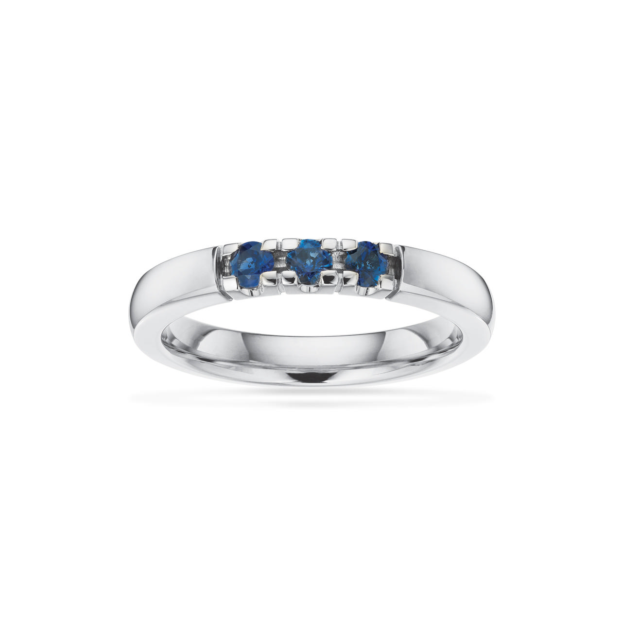 Grace Ring 14 kt. hv. 3x0,07 safir