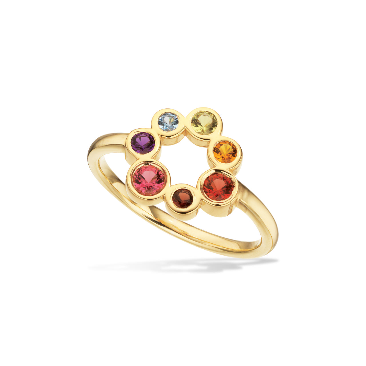 SoHo ring multicolor cubic zir. sølv fg.
