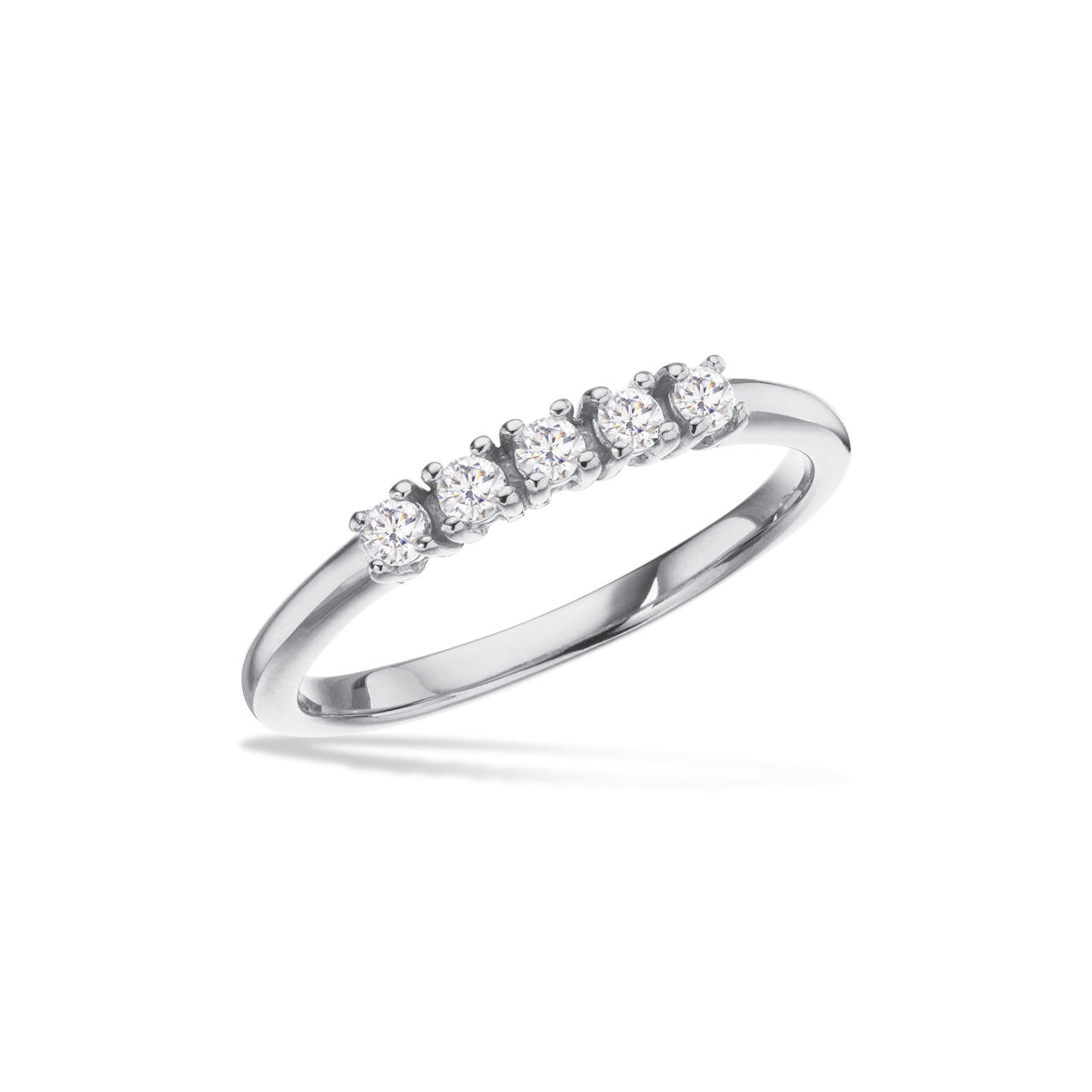 SoHo ring cubic zir. sølv rh.