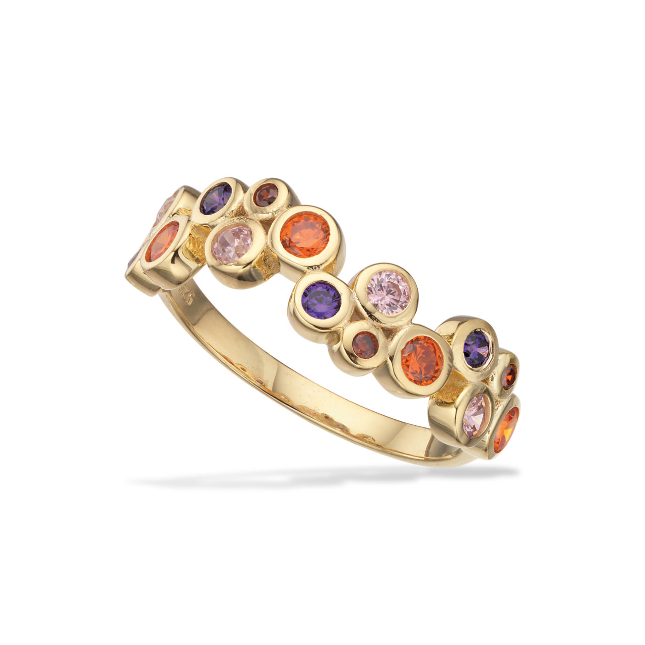 SoHo ring multicolor cubic zir. sølv fg.