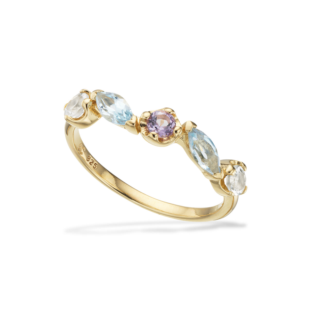SoHo ring multicolor cubic zir. sølv fg.