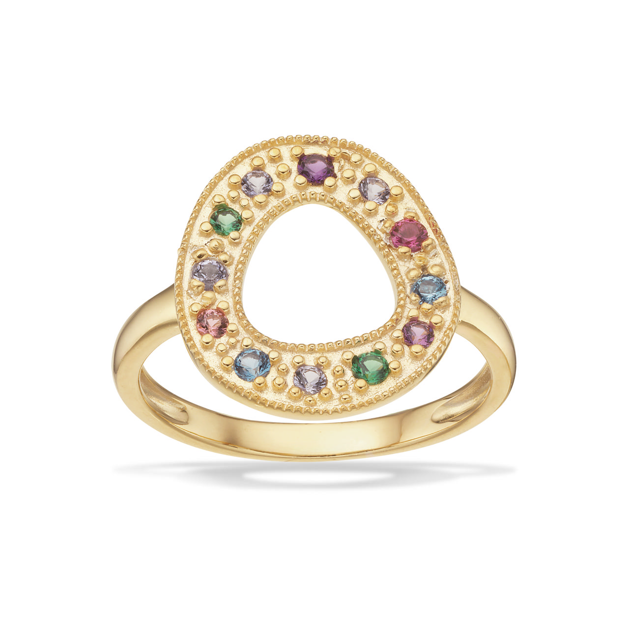 *SoHo ring multicolor cubic zir. sølv fg.