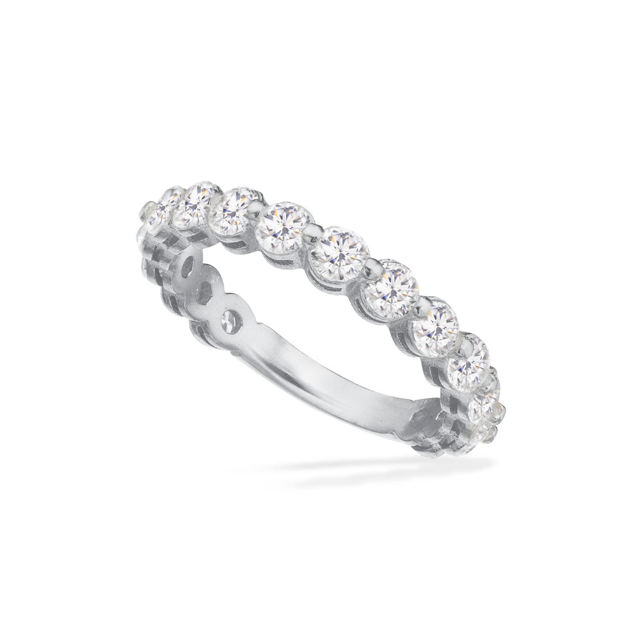 *SoHo ring cubic zir. sølv rh.