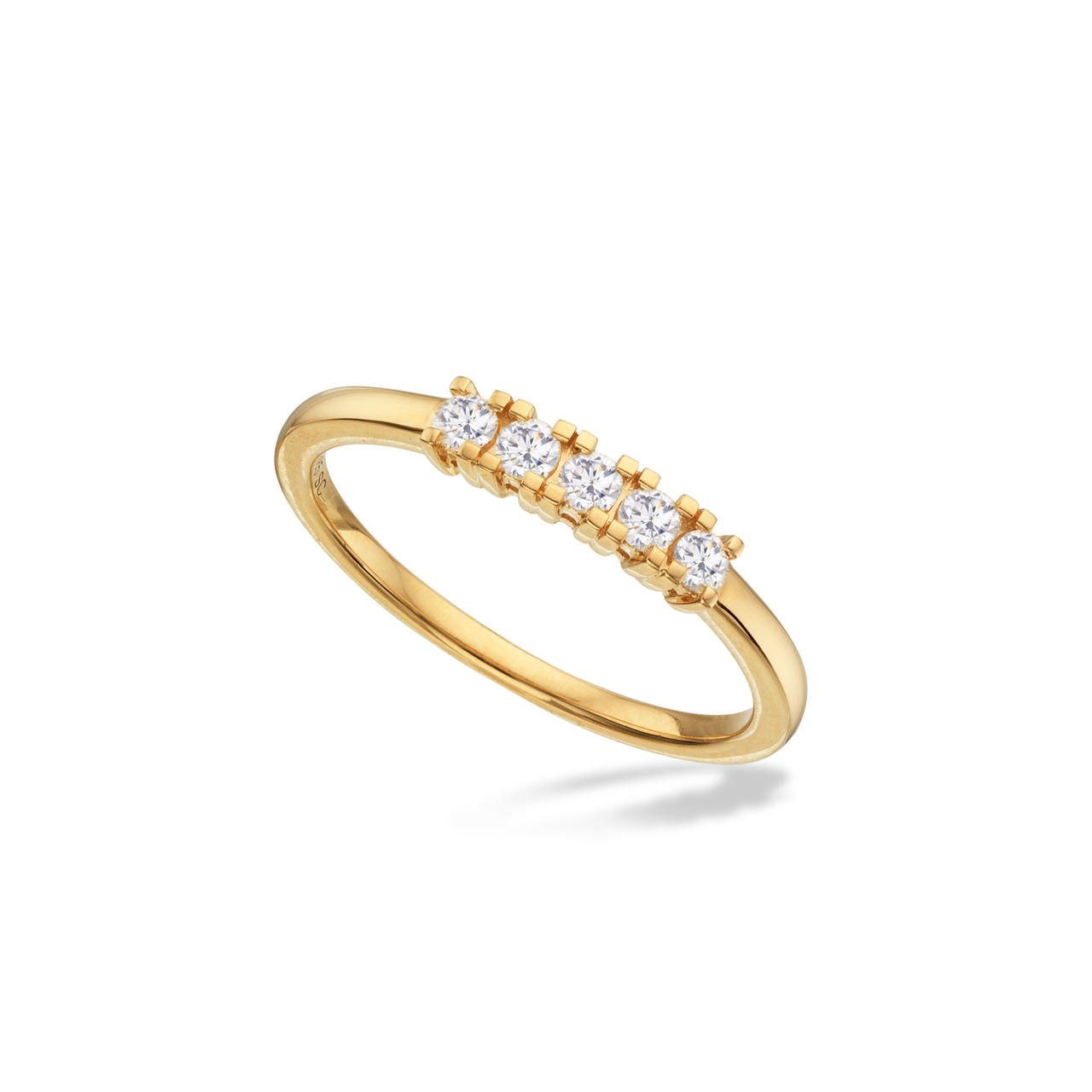 *Kleopatra alliancering 5x0,04 H-W/SI 14 kt