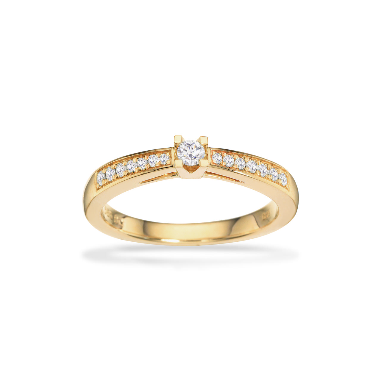*Kleopatra Queen ring 0,05+0,10 H-W/SI 14 kt