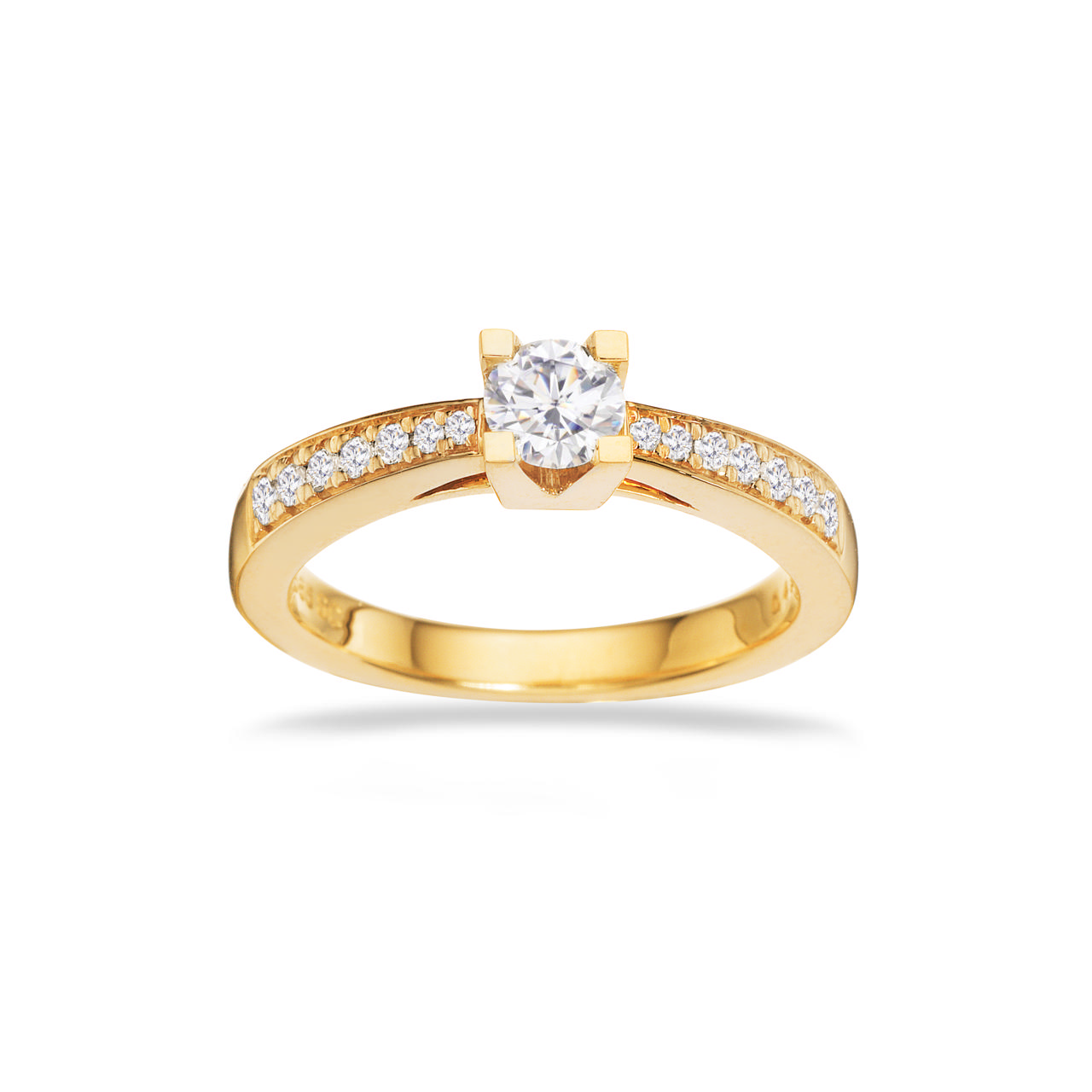*Kleopatra Queen ring 0,30+0,13 H-W/SI 14 kt
