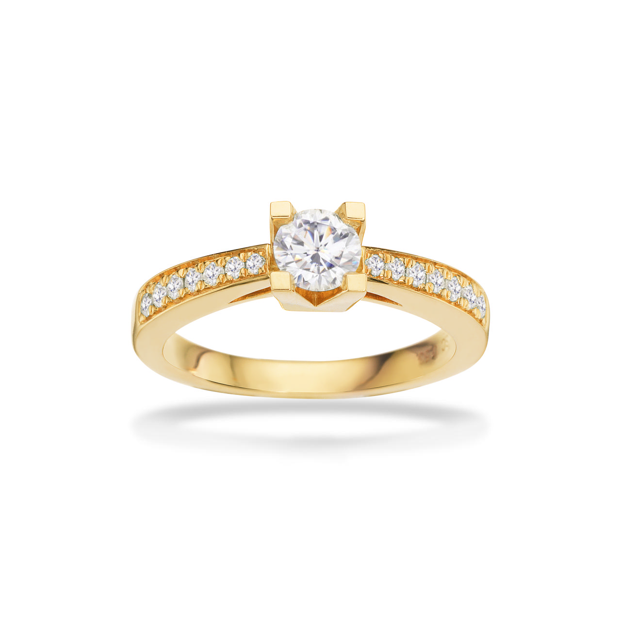 *Kleopatra Queen ring 0,40+0,13 H-W/SI 14 kt