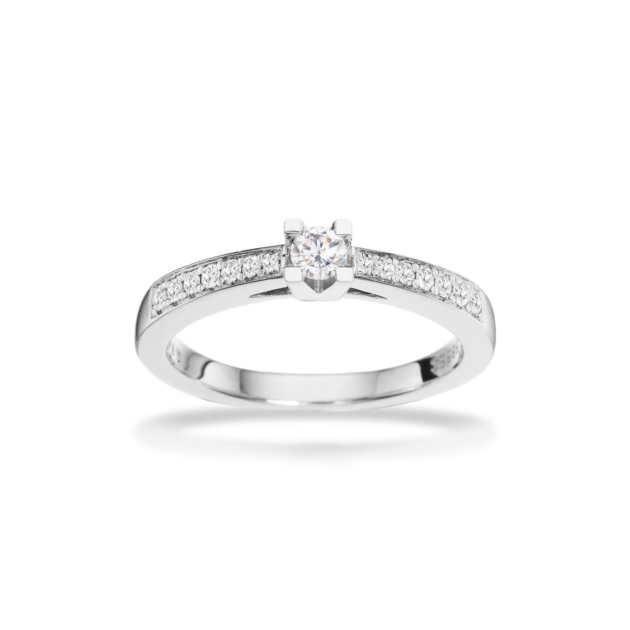*Kleopatra Queen ring 0,10+0,12 H-W/SI 14 kt