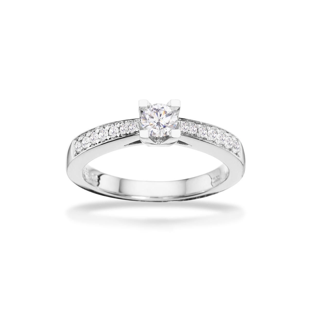 *Kleopatra Queen ring 0,20+0,13 H-W/SI 14 kt