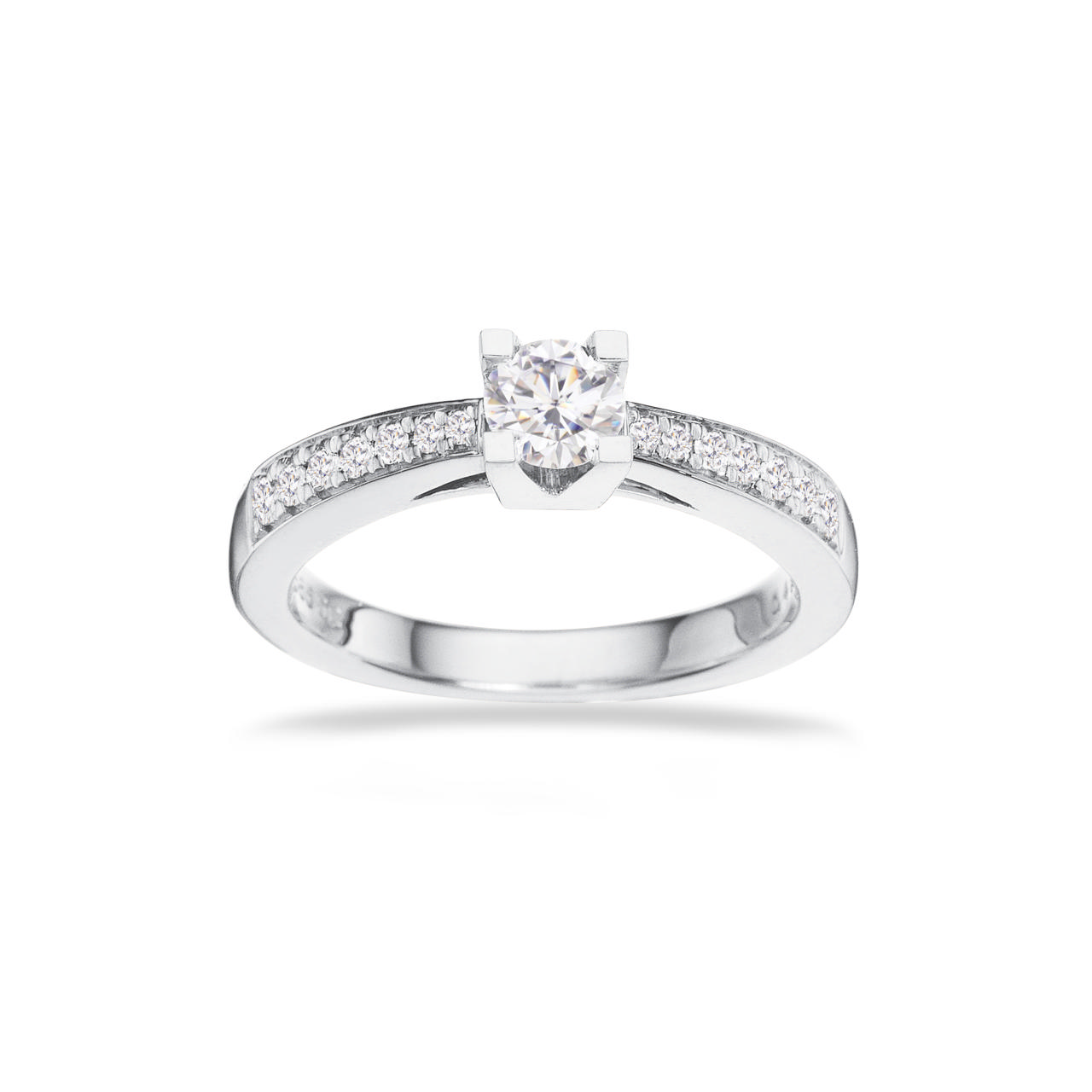 *Kleopatra Queen ring 0,30+0,13 H-W/SI 14 kt