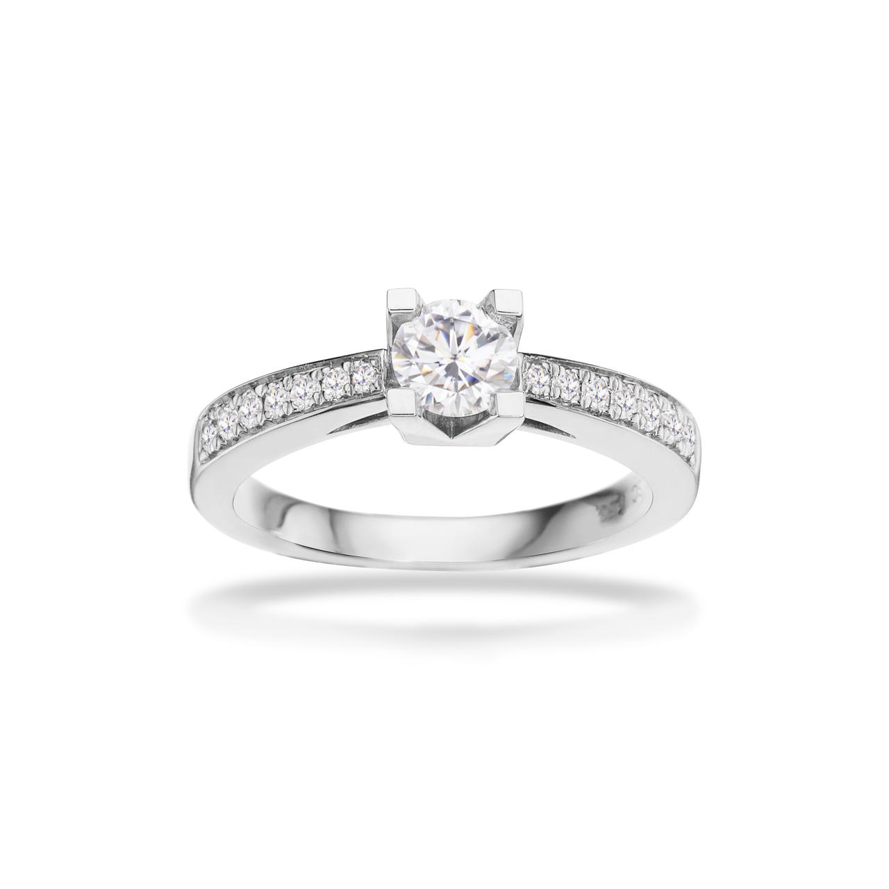 *Kleopatra Queen ring 0,40+0,13 H-W/SI 14 kt