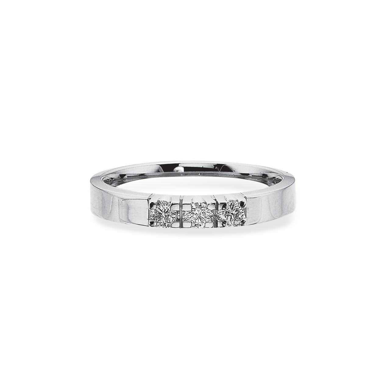 Grace Ring m/gr.14 kt.hv.3x0,07 H-W/SI