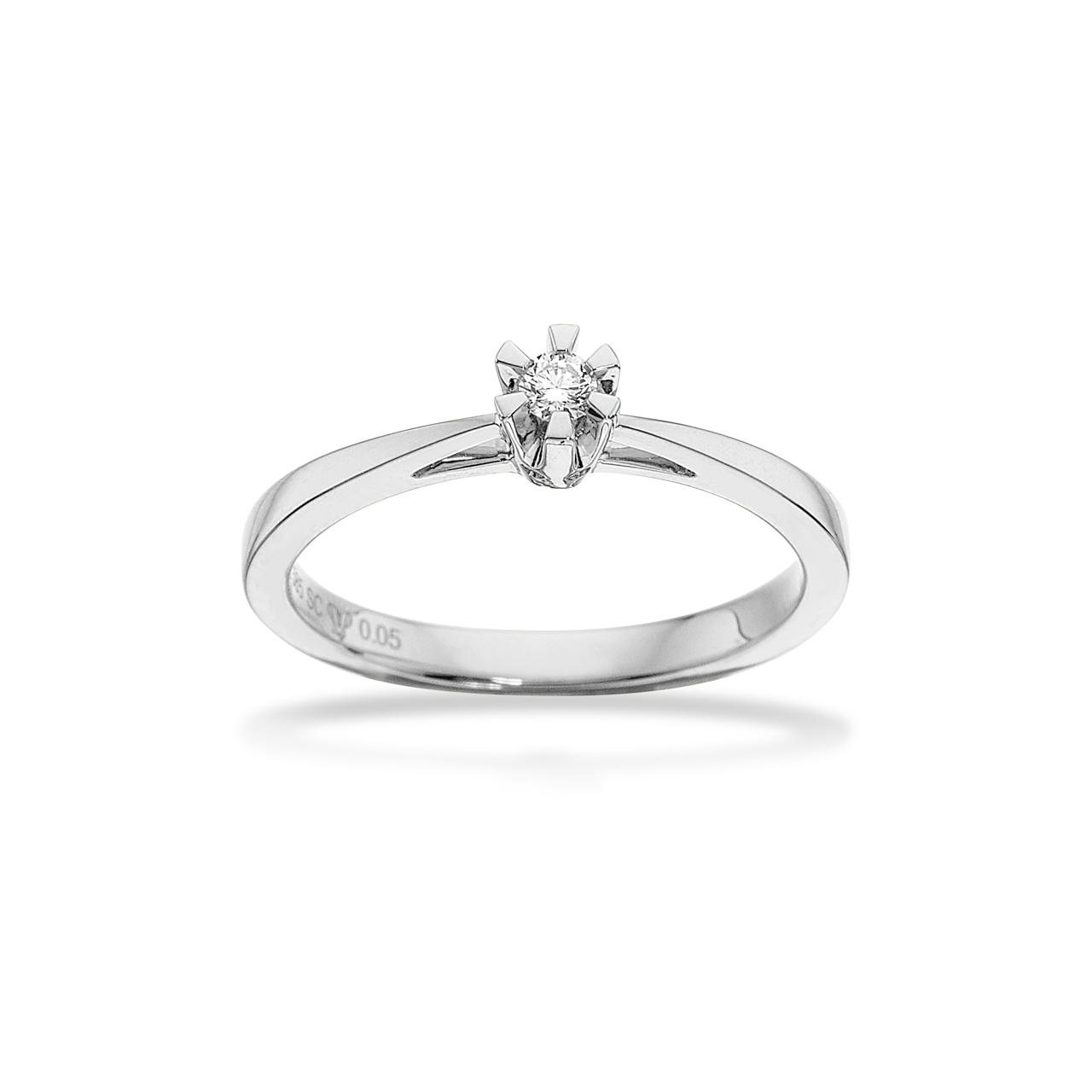 Prinsesse ring 0,05 H-W/VVS 14 kt