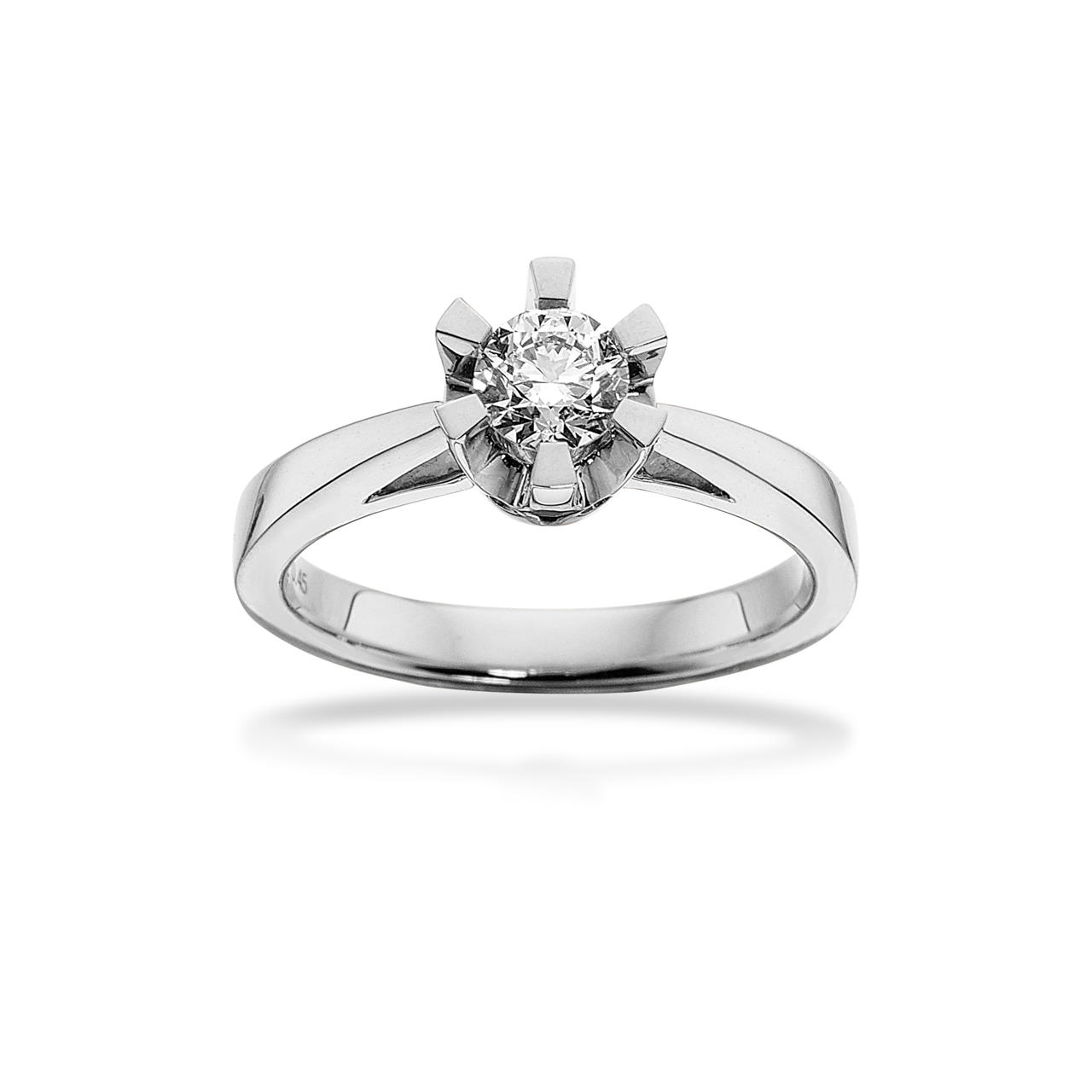 Prinsesse ring 0,45 H-W/VVS 14 kt