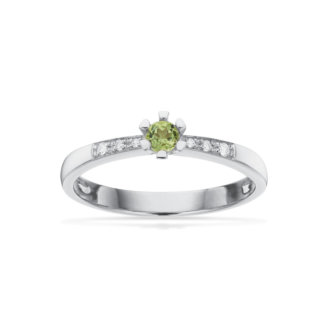 Vida Darling ring 0,10 peridot+0,04H-W/P1 14 kt