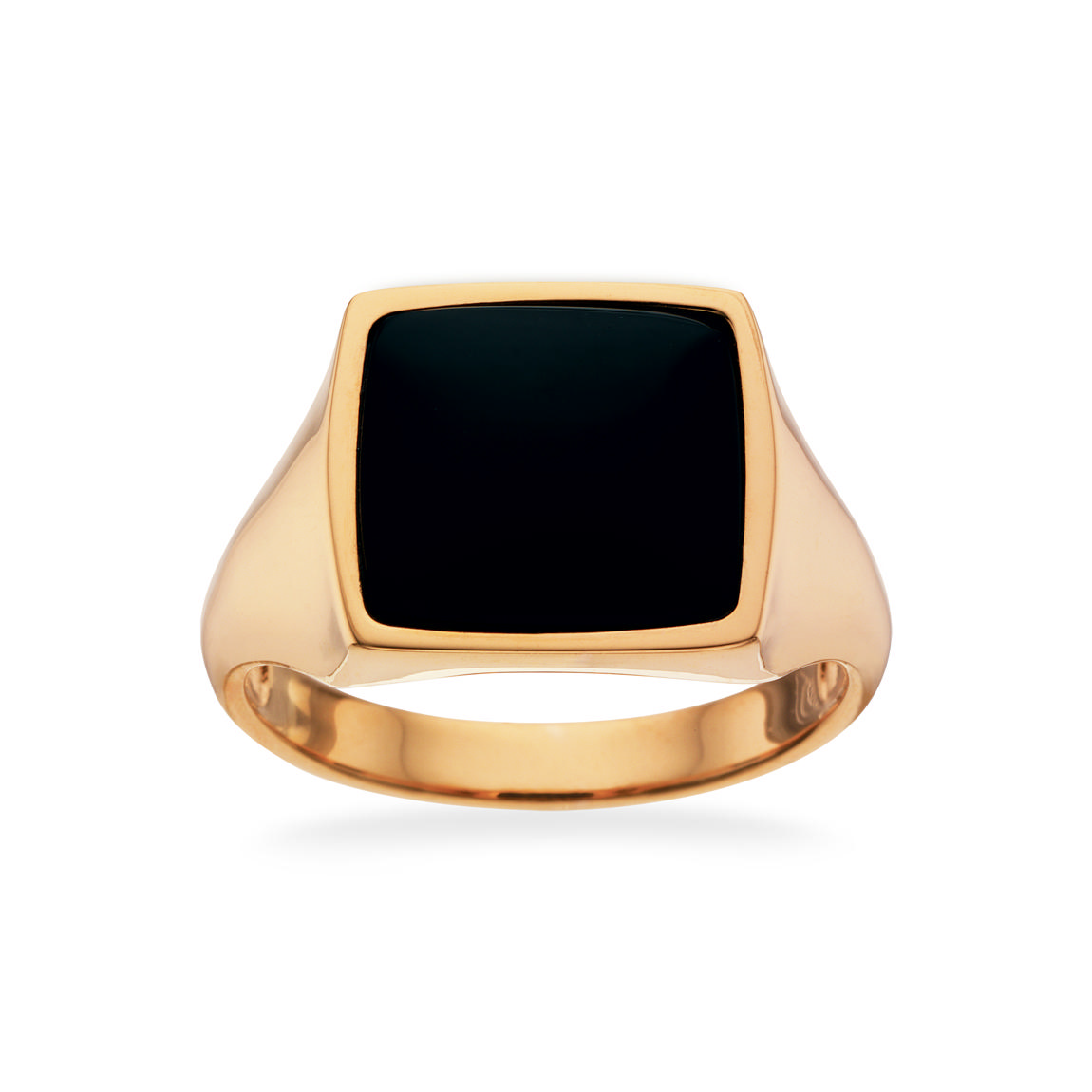 Herrering signet onyx sølv fg.