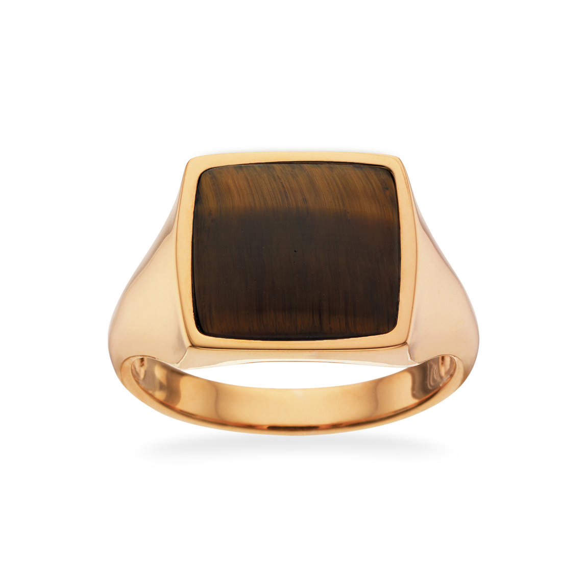 Herrering signet tigerøje sølv fg.