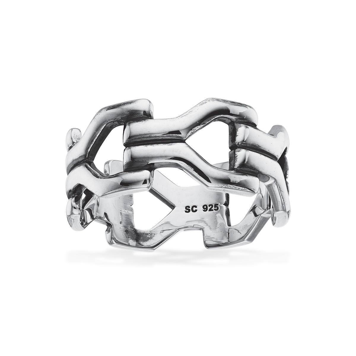 Herrering links sølv ox.