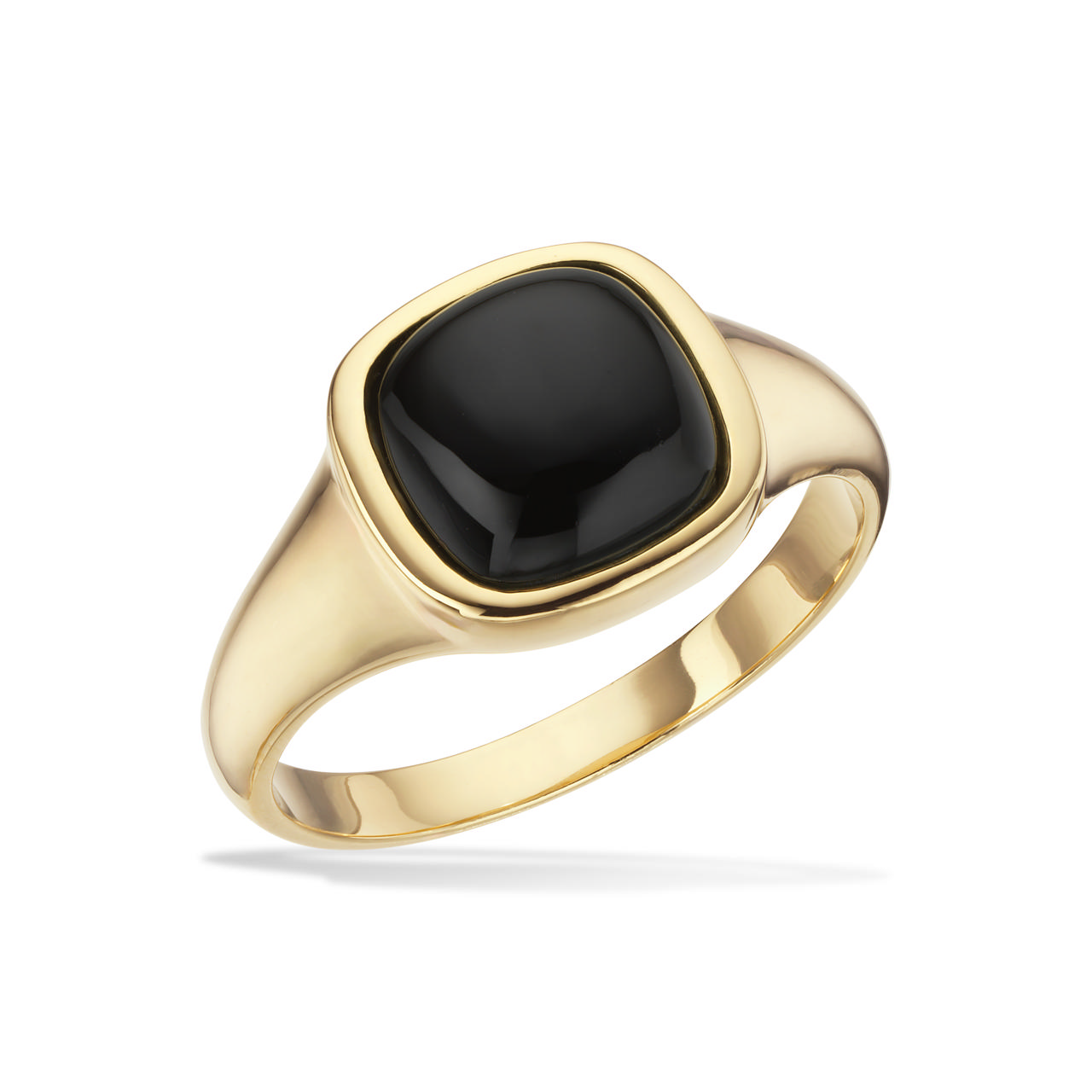 Mens ring onyx 925 goldplated