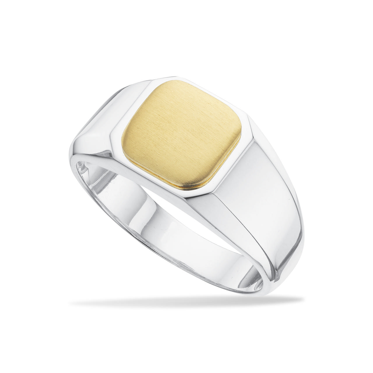 Herrering signet sølv/sølv fg.