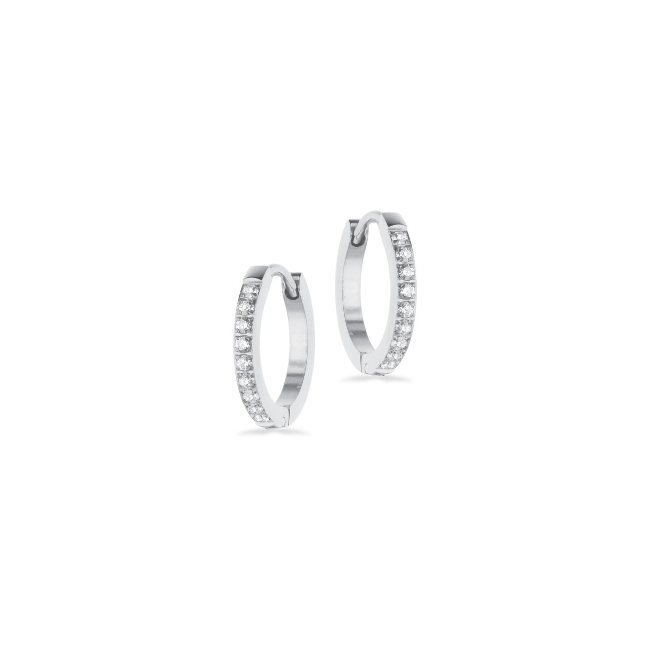 *Molly creoler 2 x 15 mm cubic zir. stål