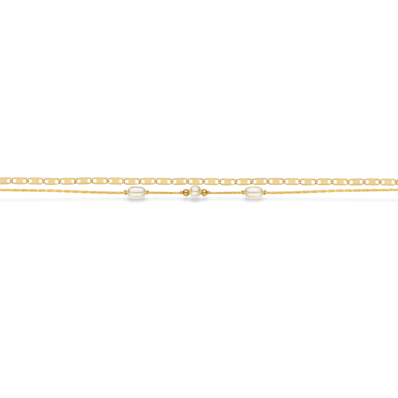 Bracelet steel goldplated 17+2cm