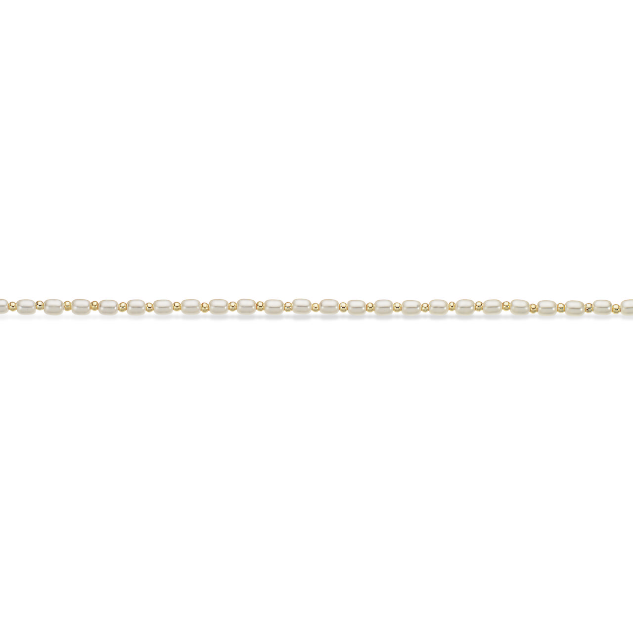 Necklace pearls brass goldplated 37+5,5cm