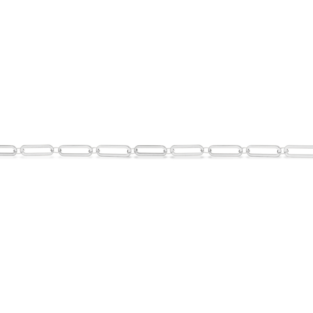 *Molly armbånd longlink stål  17+2 cm